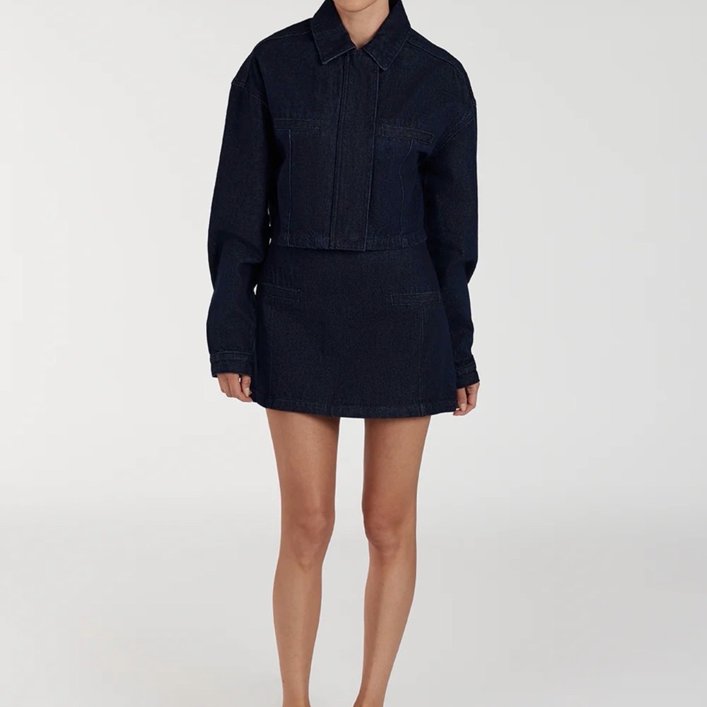 Dissh Alberta Indigo Tailored Denim Mini Skirt